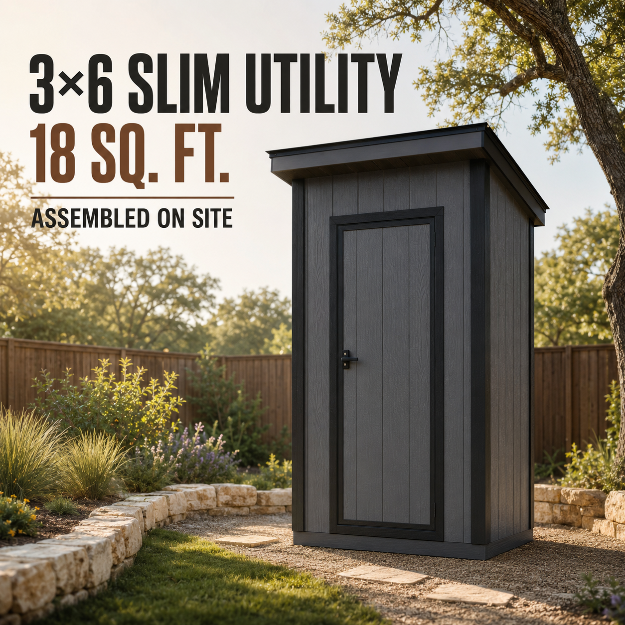 3×6 Slim Utility YardBox shed