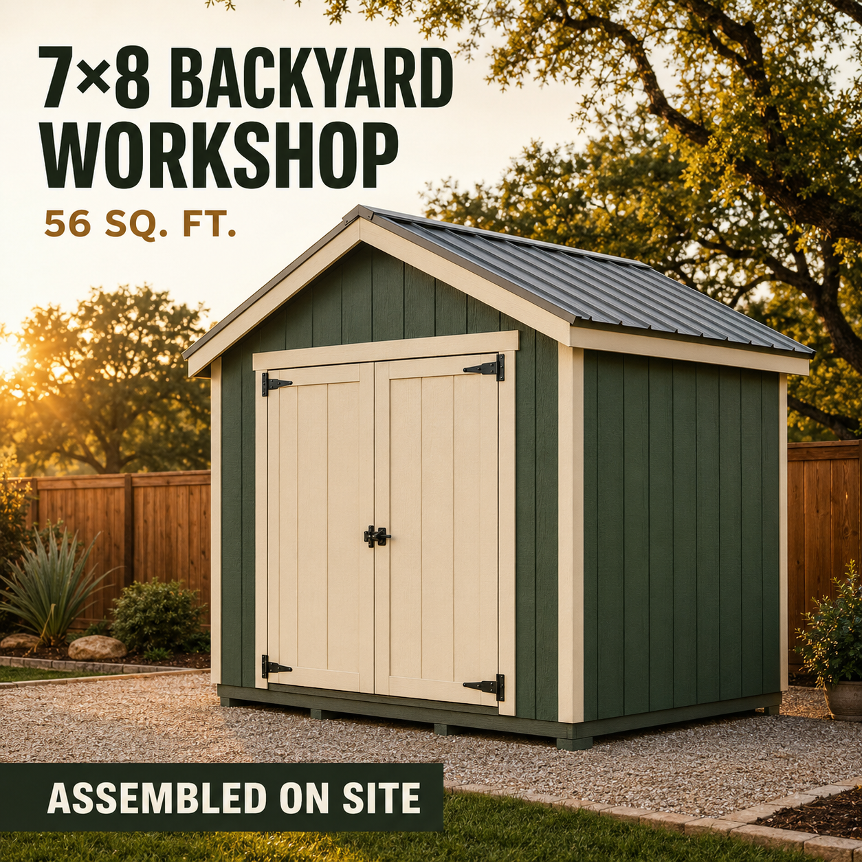 7×8 Backyard Workshop YardBox shed